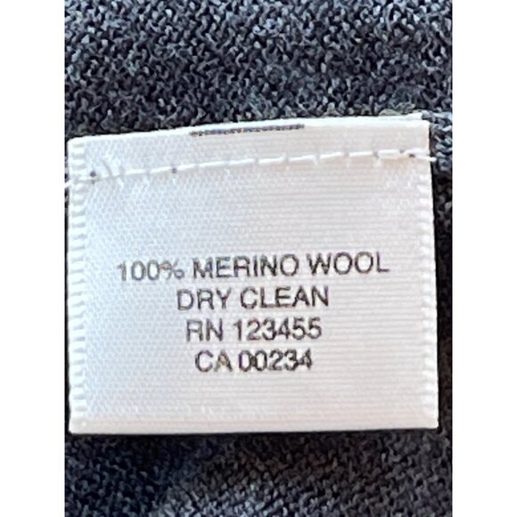 Lord & Taylor extra fine merino wool classic sweater dark grey - Picture 6 of 8